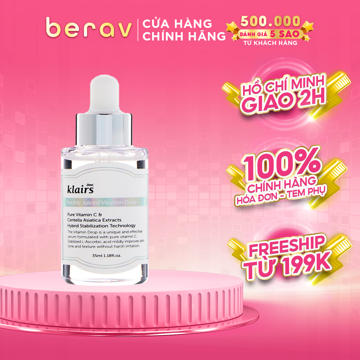 Tinh Chất Serum Dear Klairs Trắng Da , Mờ Thâm Nám Freshly Juiced Vitamin C Drop 35ml